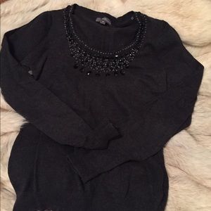 💎 Bejeweled Forever 21 dark gray sweater, fits S